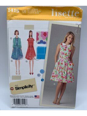 Simplicity Misses Dress Jacket Sewing Pattern Size 16 18 20 22 24 1419 Uncut 201